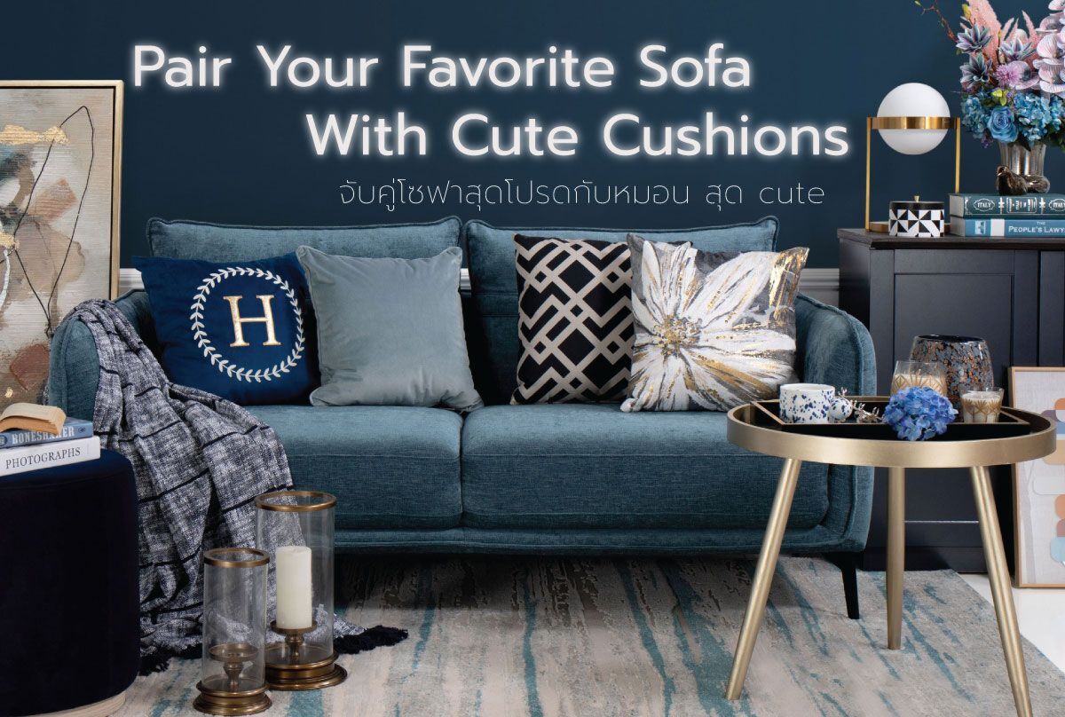 Pair Your Favorite Sofa With Cute Cushions จับคู่โซฟาสุดโปรดกับหมอน สุด cute