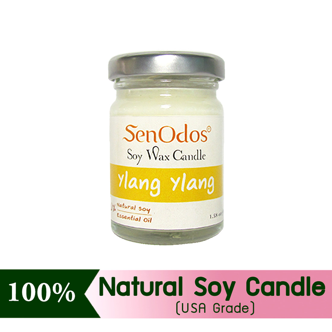 SenOdos เทียนหอมไขถั่วเหลือง กลิ่นกระดังงา ขนาด 45g Ylang Ylang Soy Candle