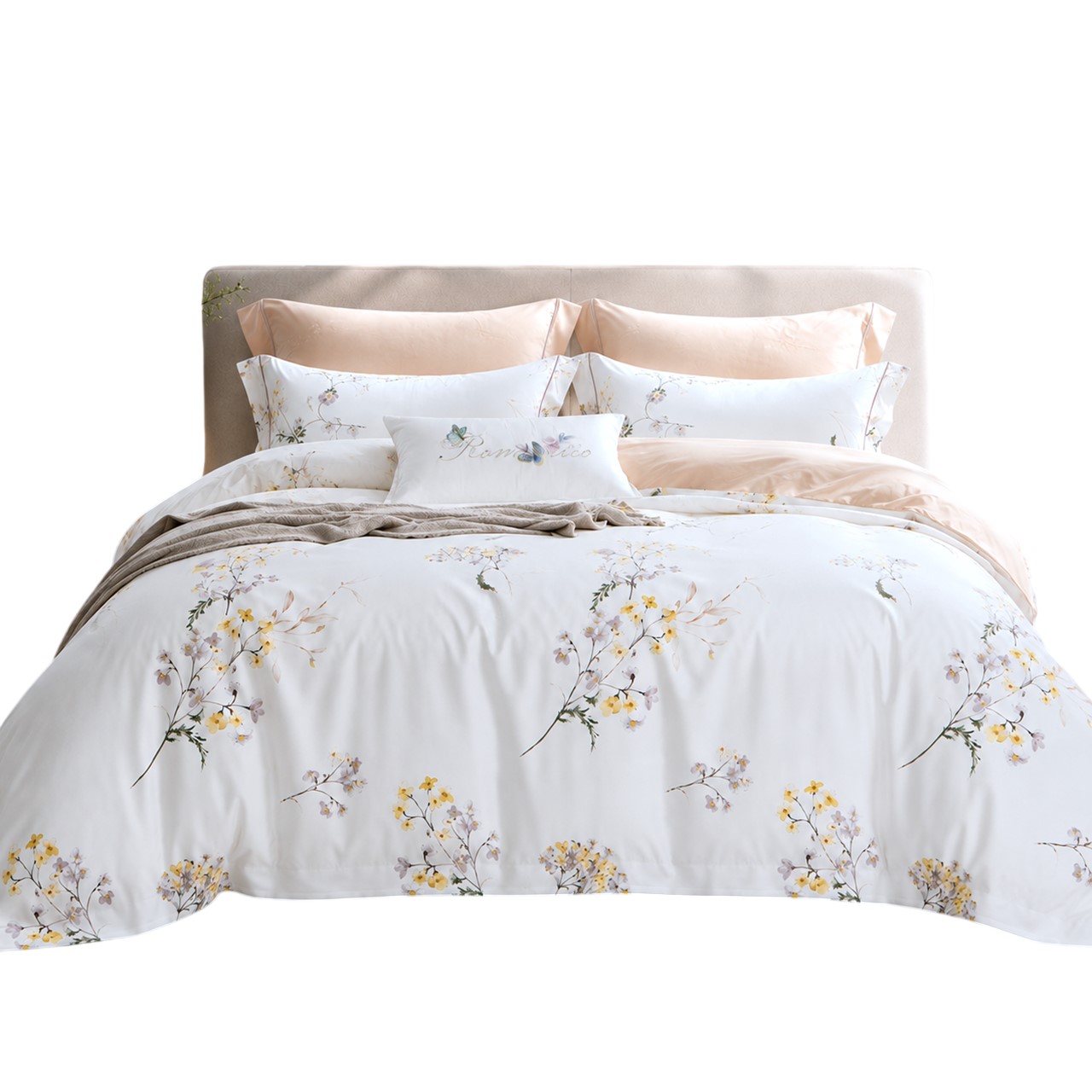 ชุดเครื่องนอน 3.5 ฟุต 4 ชิ้น รวมปลอกนวม FRILLOW TENCEL™ Lyocell : LADY DAPHNE 02