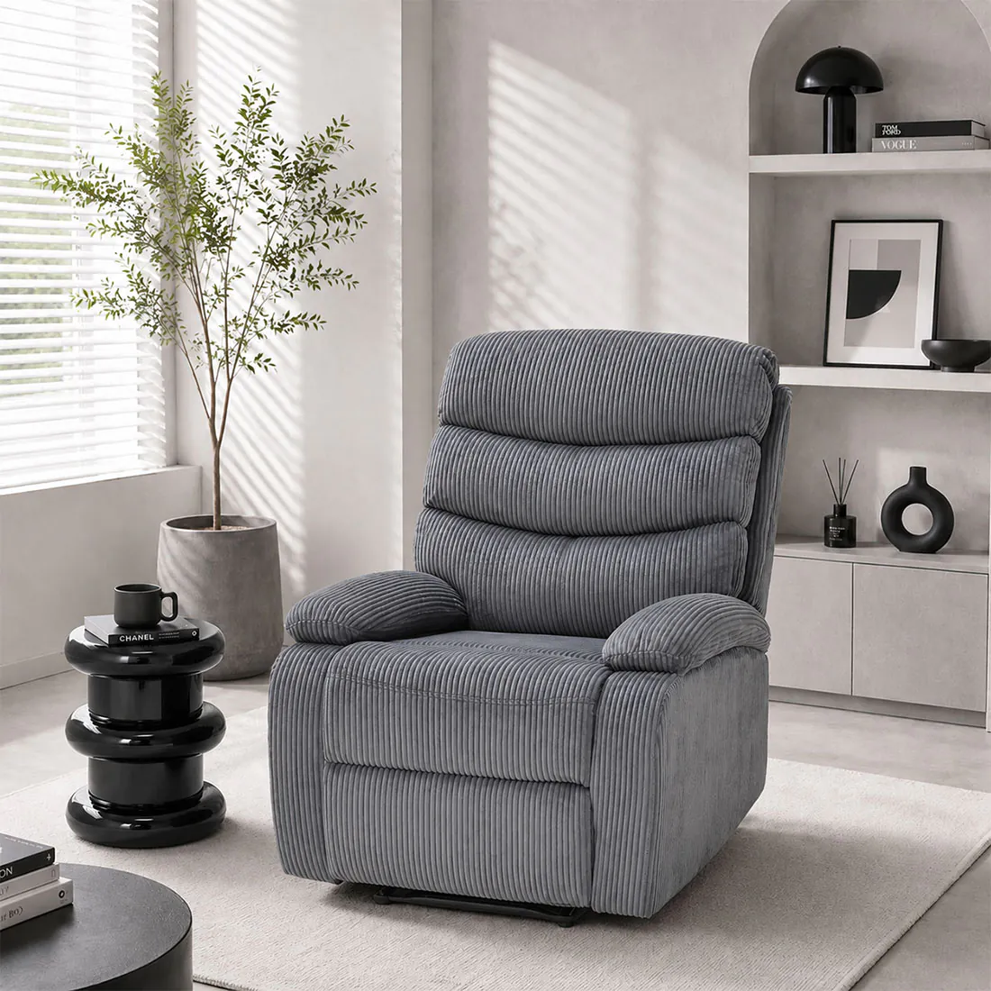 Recliner PLAY รุ่น KUMO/1S ผ้าสีเทาเข้ม 02
