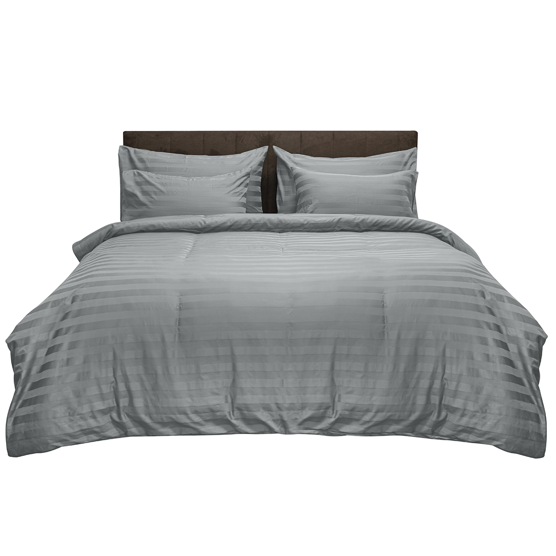 ปลอกผ้านวม 100% Cotton ผ้าริ้วเทา 90x100 PICASSO 630 T 02