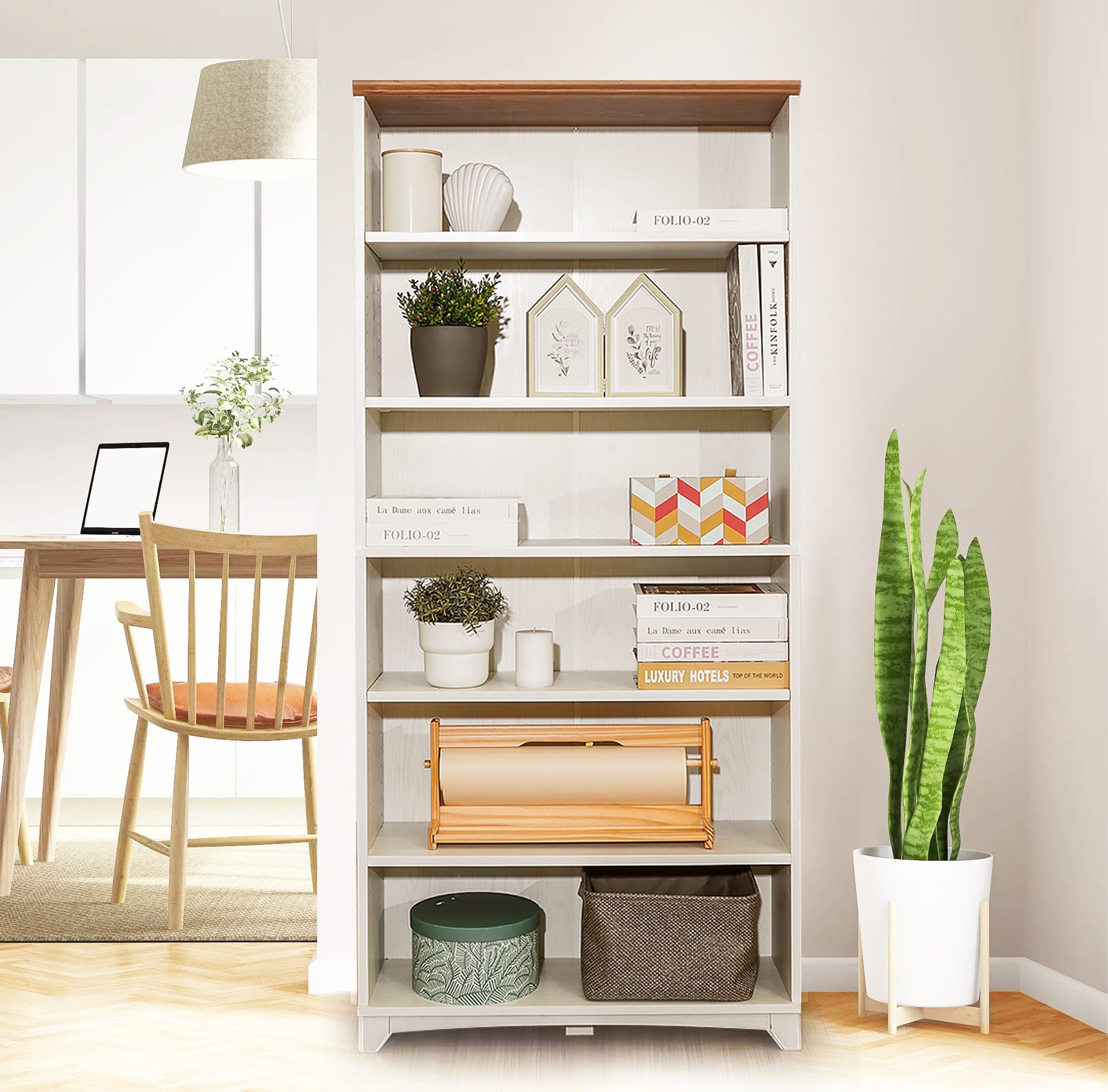ตู้สูงโล่ง ขนาด 80 ซม. รุ่น GANSO สีขาว 08