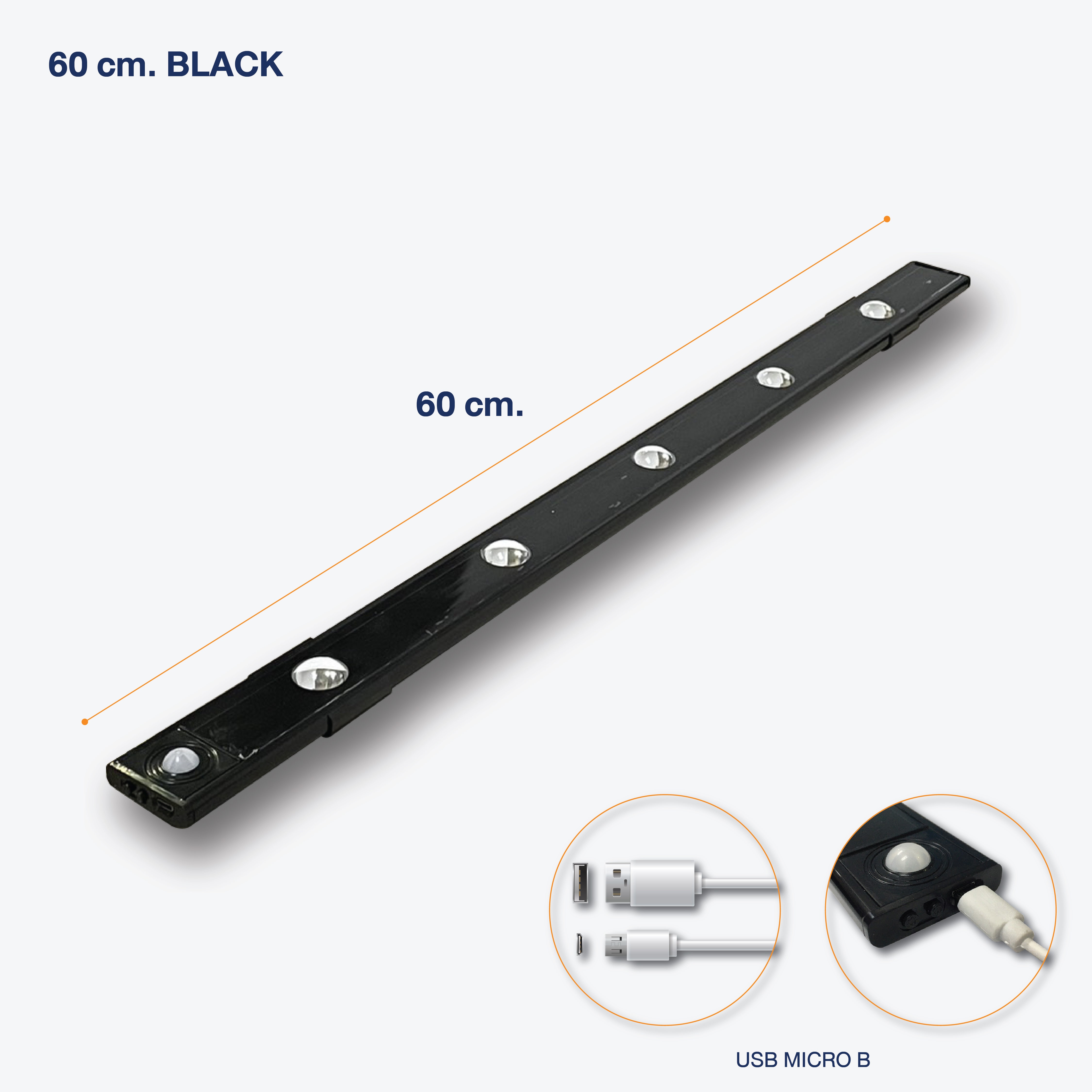 ไฟ SENSOR ขนาด 60 ซม. สีดำ1