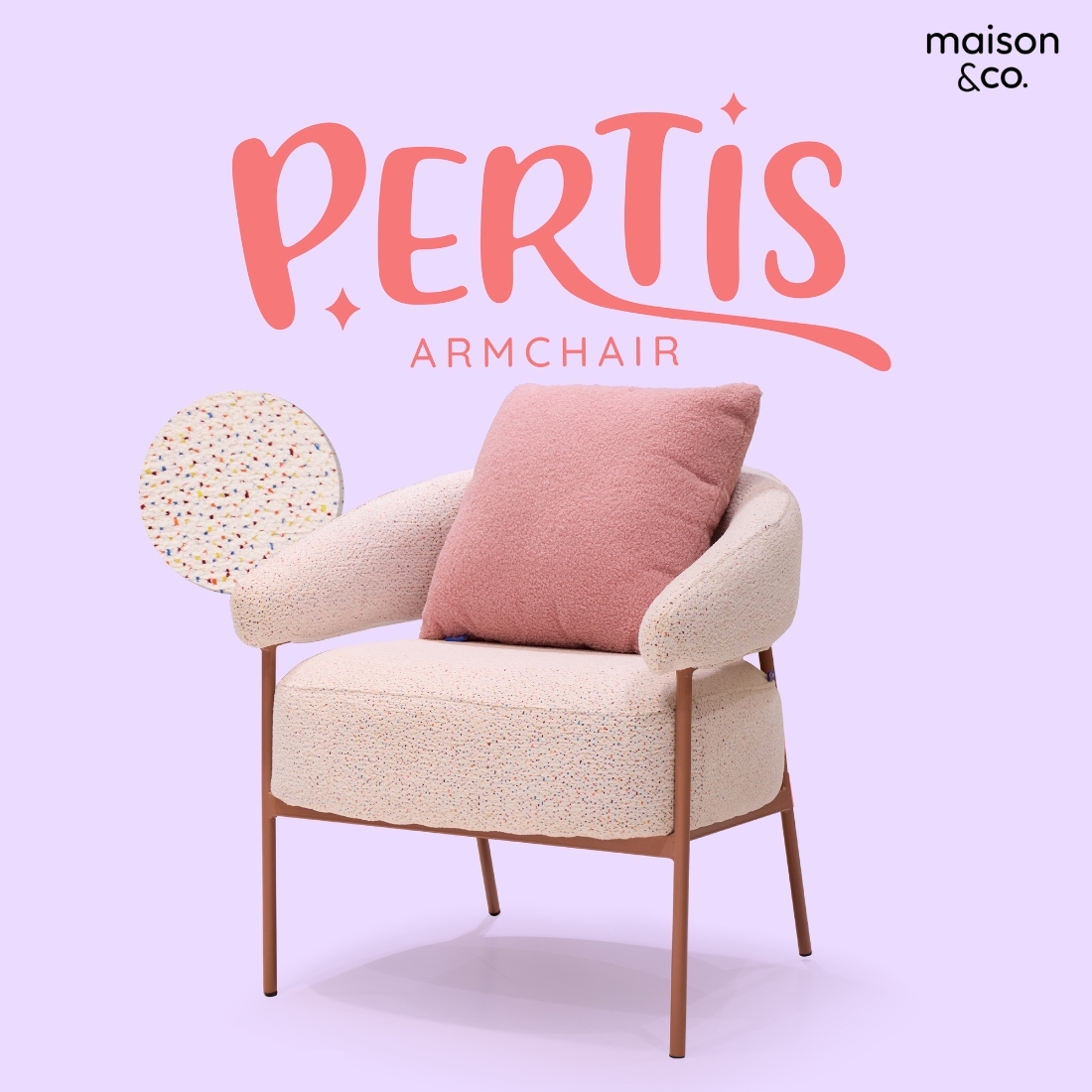 อาร์มแชร์ Pertis สีครีม 05