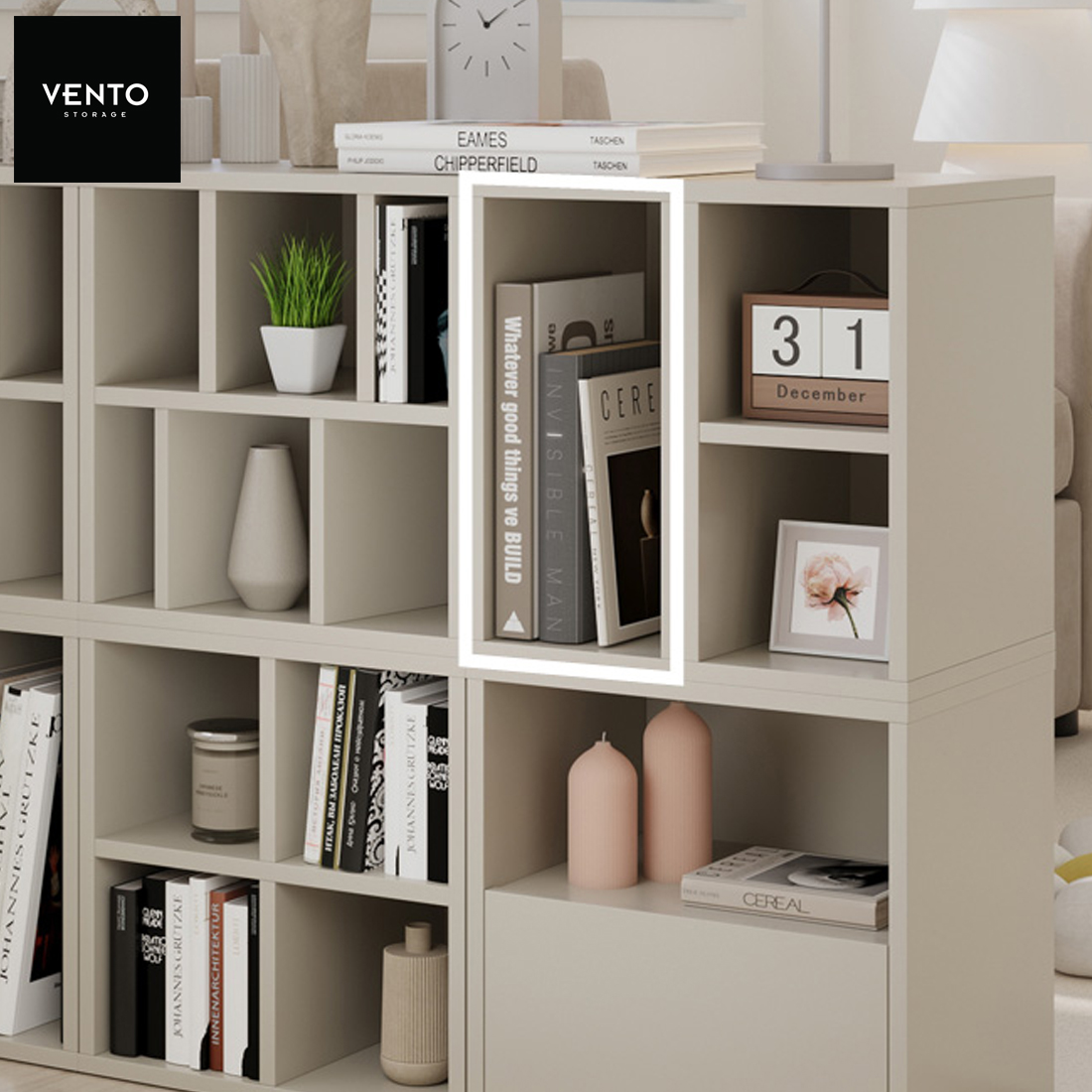ตู้เก็บของ 1 ช่อง รุ่น VENTO 20-30-40 สีครีม Cream 15