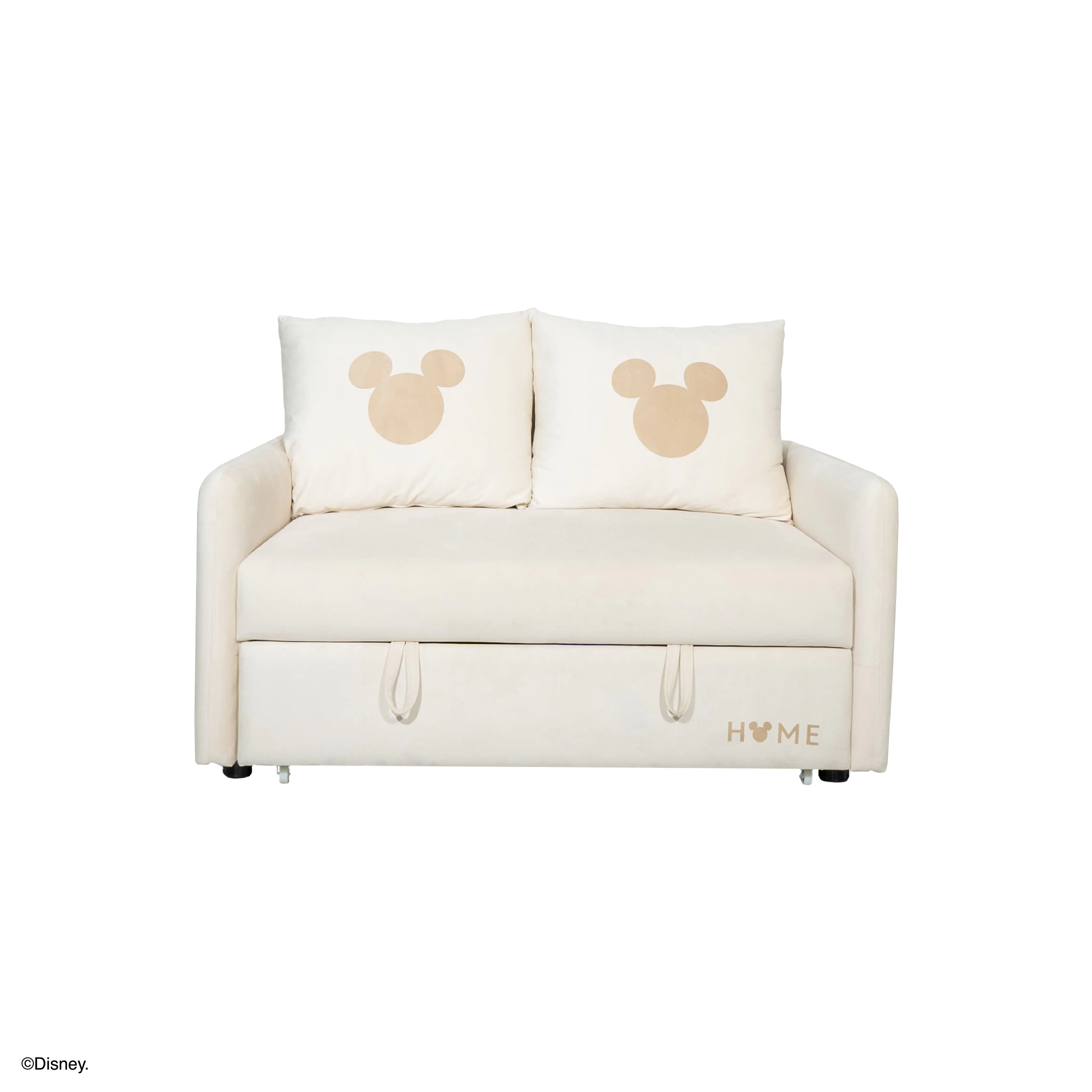 โซฟาเบด 2 ที่นั่ง รุ่น Classic Mickey 135 CM. สีครีม