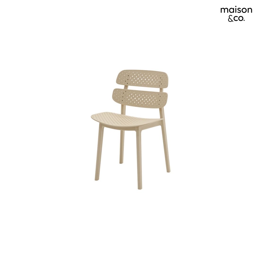 เก้าอี้พลาสติก รุ่น BDD-031O สีครีม 02