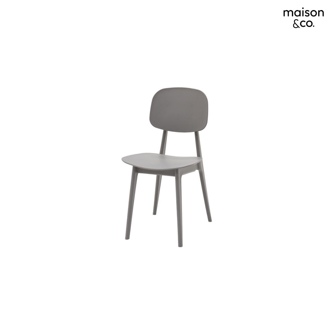 เก้าอี้พลาสติก รุ่น BD8611 สีเทา 02