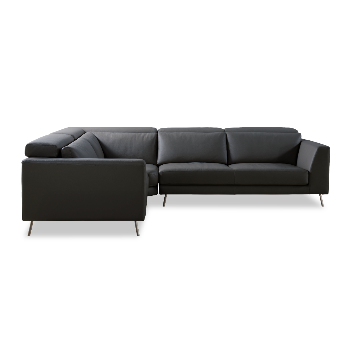 โซฟาเข้ามุม AIDEN (4LA+CNL+1.5RA) – สีเทาดำ