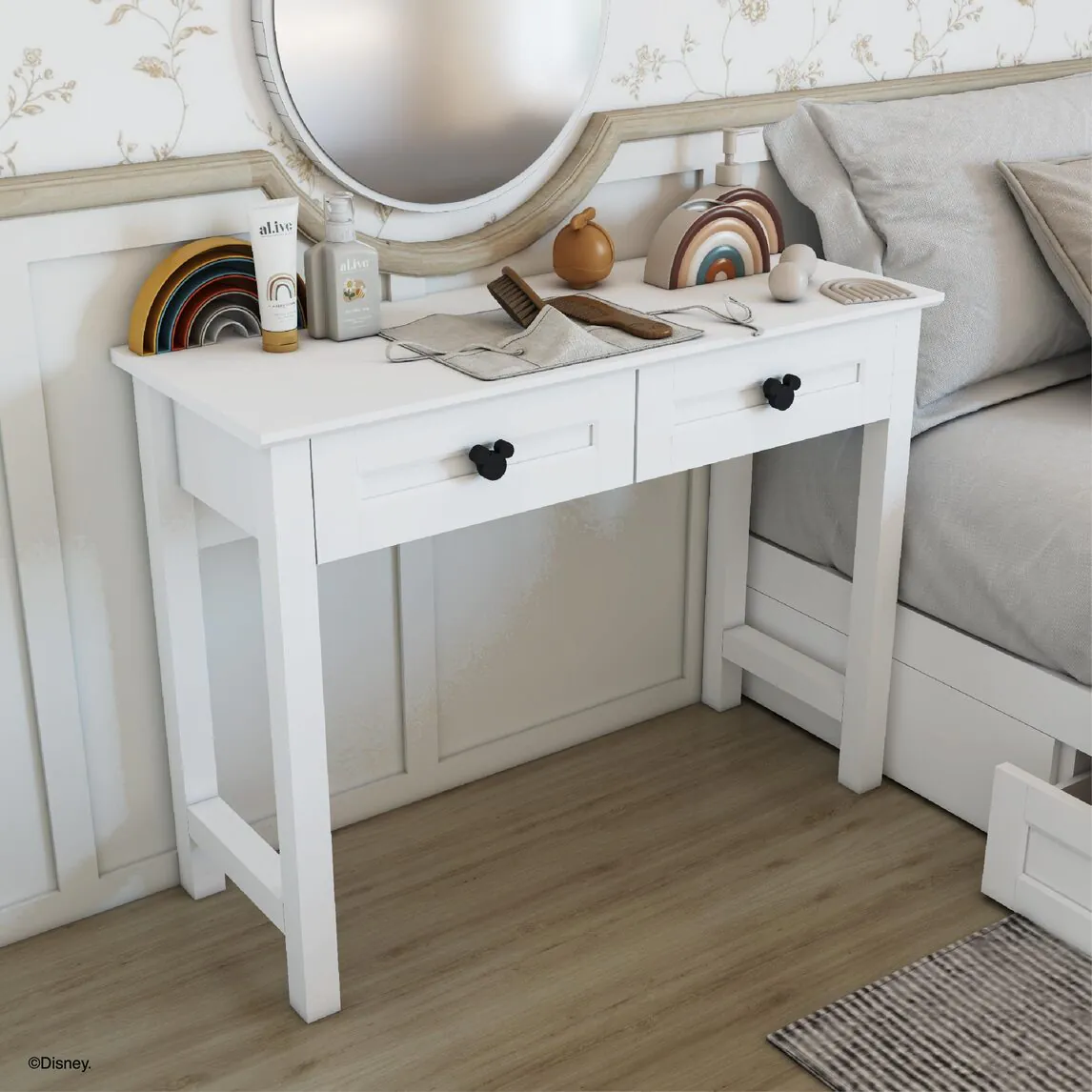 โต๊ะเครื่องแป้ง-โต๊ะทำงาน DISNEY รุ่น MICKEY-MC CONSOLE100 สีขาว 1