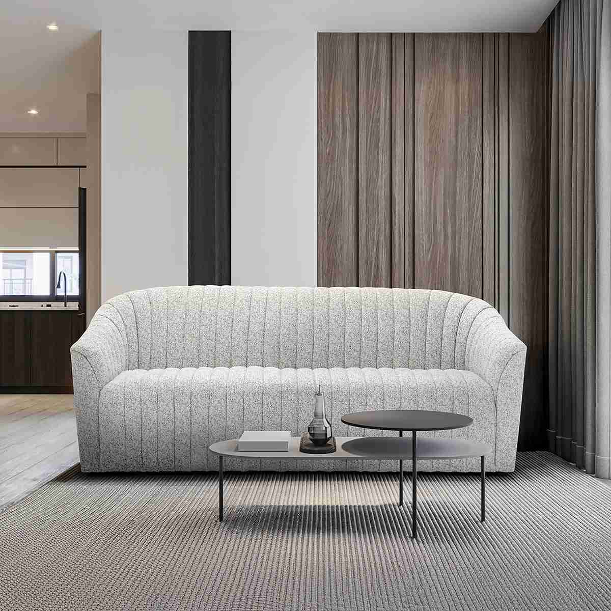 EMELY-B 3 SEATER SOFA - GREY Gray 02