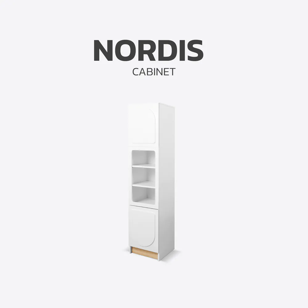 ตู้สูง KC-PLAY รุ่น NORDIS-CT40 สีขาว-ลินเบิร์ก1