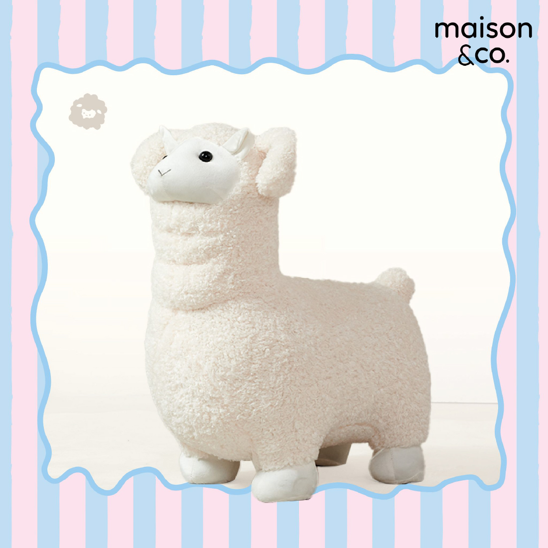 ของตกแต่งรูปทรงแกะ รุ่น Yangyang สีขาว01