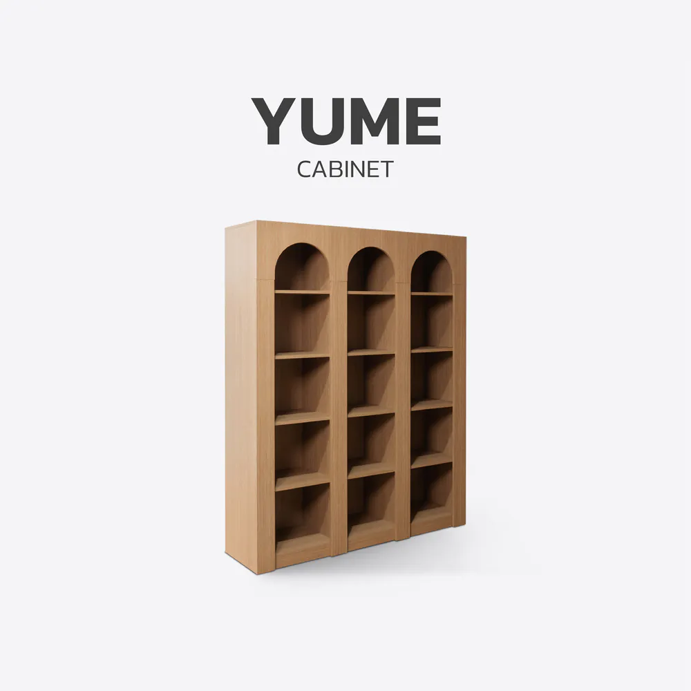 ตู้สูง รุ่น YUME KC-PLAY สีลายไม้ธรรมชาติ2