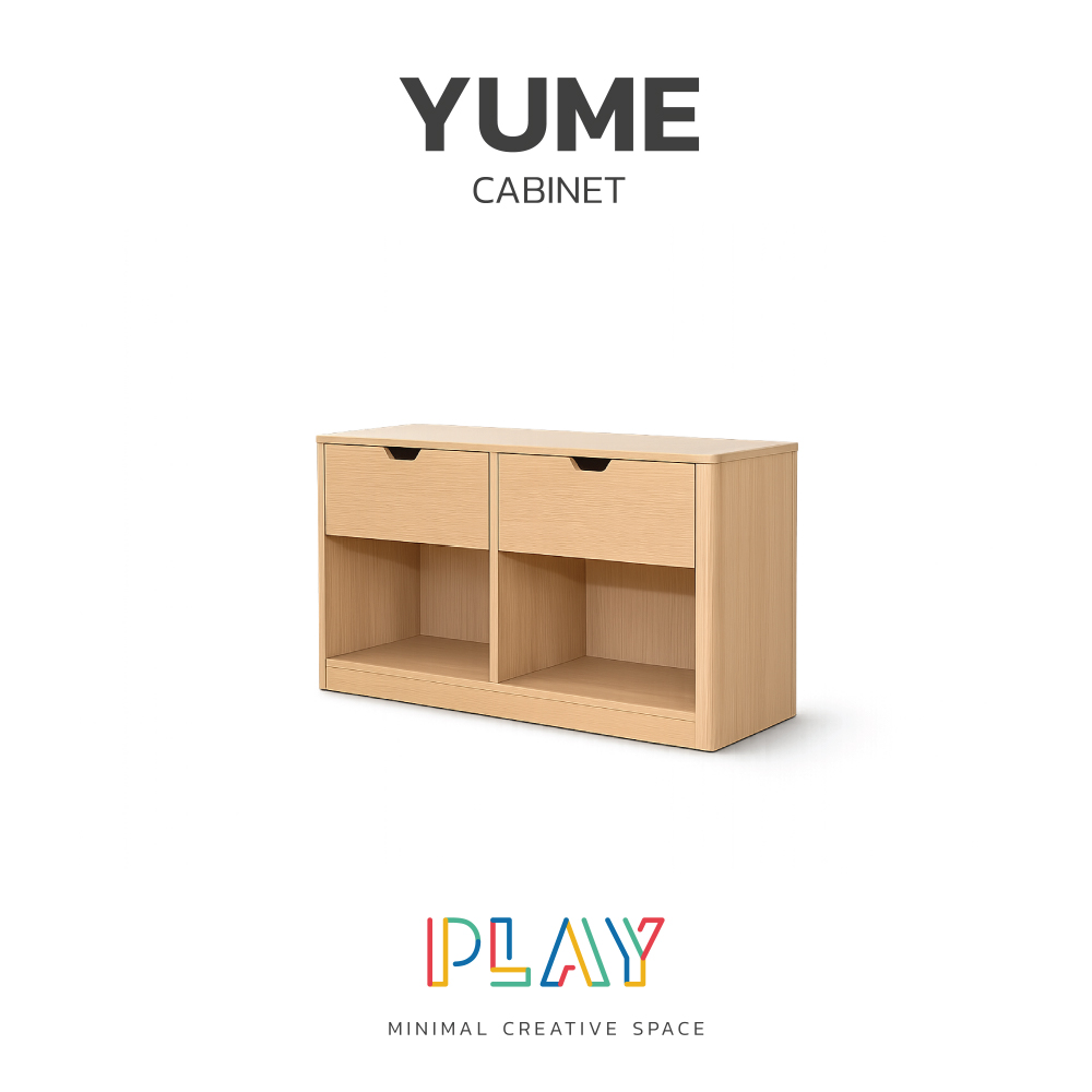 ตู้เตี้ย รุ่น YUME KC-PLAY สีลายไม้ธรรมชาติ2
