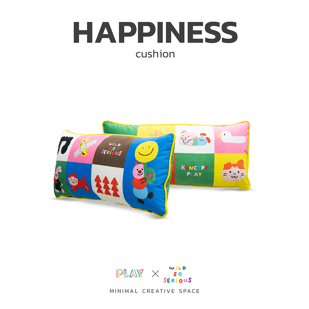 KC-PLAY/HAPPINESS/หมอนอิง/เขียว/เหลือง2