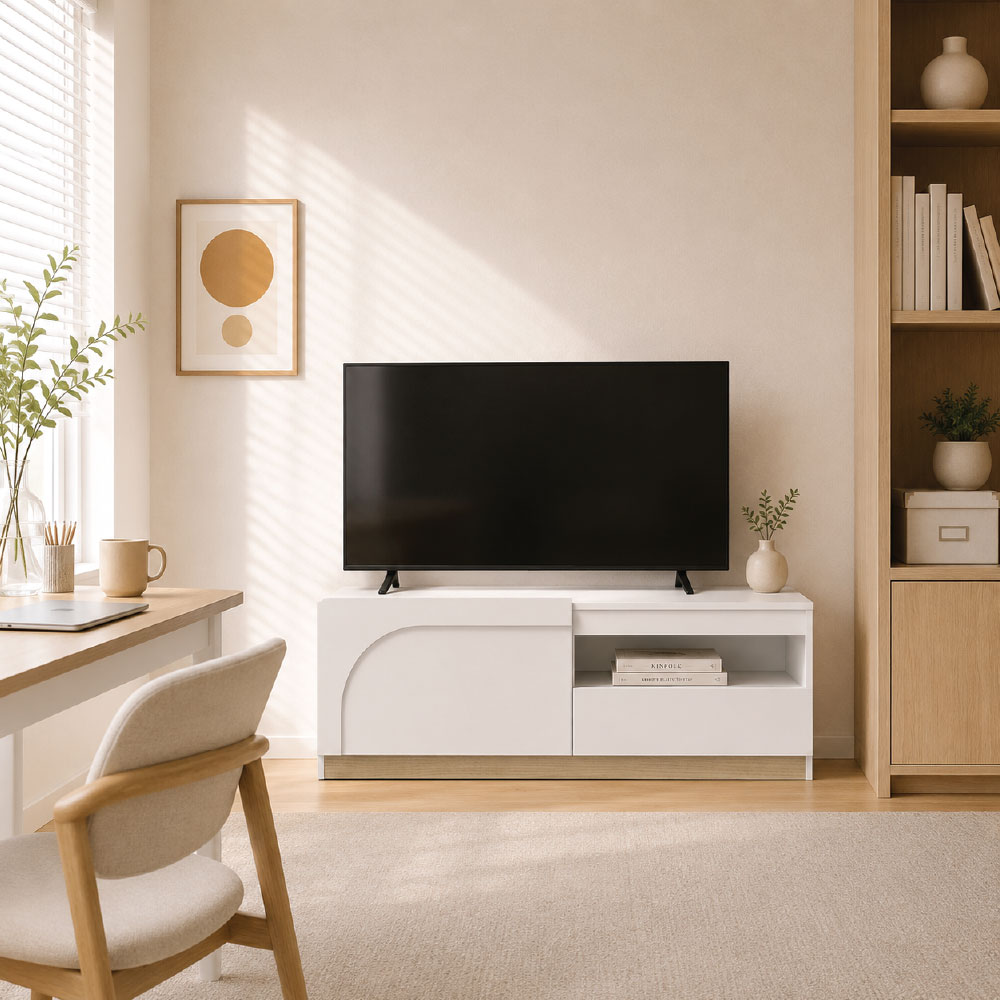 ไซด์บอร์ด PLAY รุ่น NYNO -120 cm. สีขาว-ลินเบิร์ก1