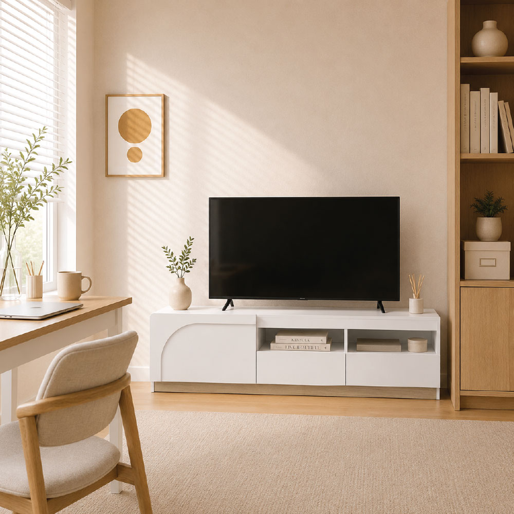 ไซด์บอร์ด PLAY รุ่น NYNO-160 cm. สีขาว-ลินเบิร์ก2