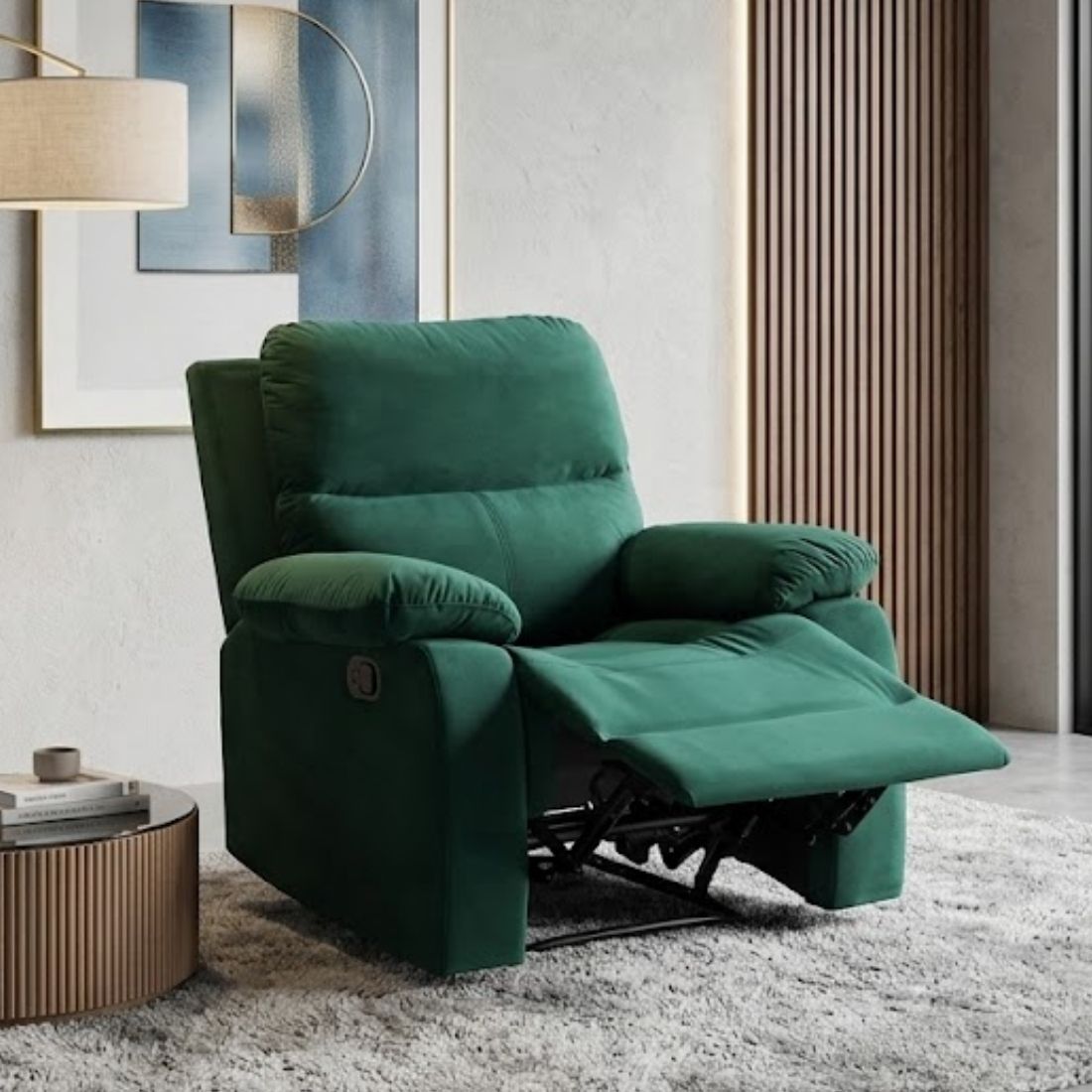 Recliner รุ่น REINIE 1 ที่นั่ง สีกำมะหยี่เขียว3