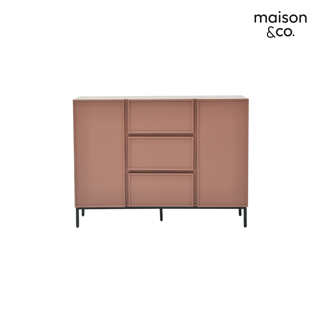 ตู้เตี้ยบานเปิด รุ่น XAMOON สีน้ำตาล1