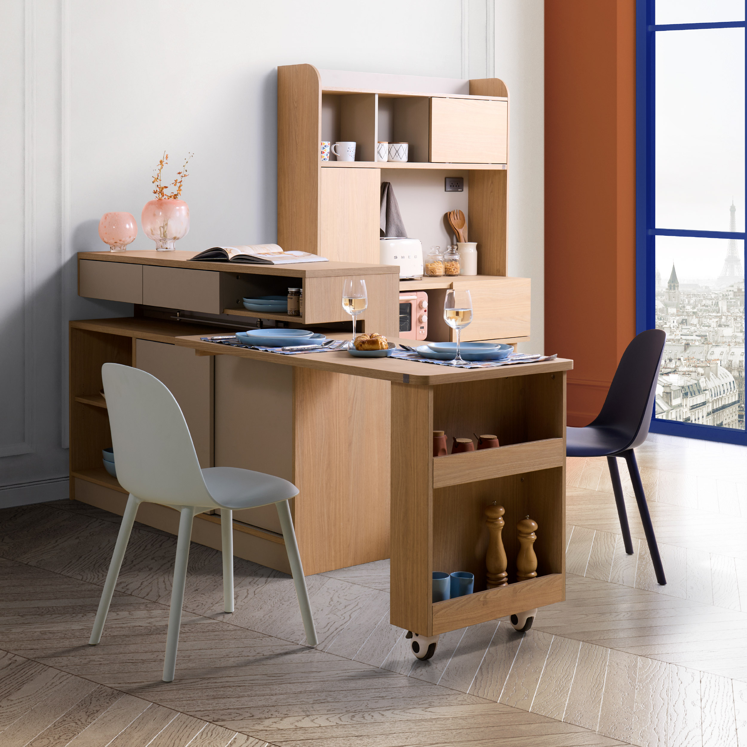 โต๊ะอเนกประสงค์JOLIE DK120 สีพีช 01
