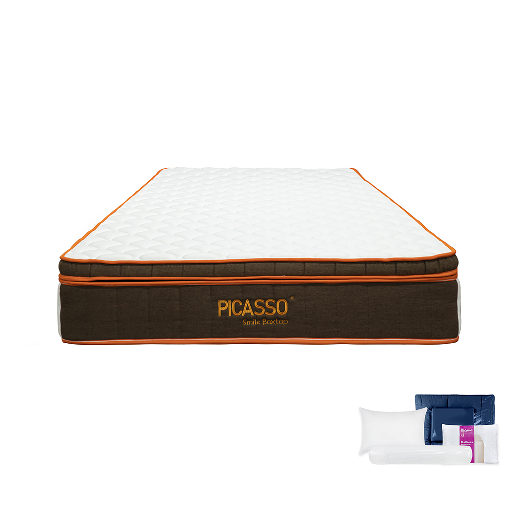 ที่นอน PICASSO รุ่น SMILE BOXTOP ขนาด 3.5 ฟุต พร้อมชุดเครื่องนอน 7 ชิ้น 02