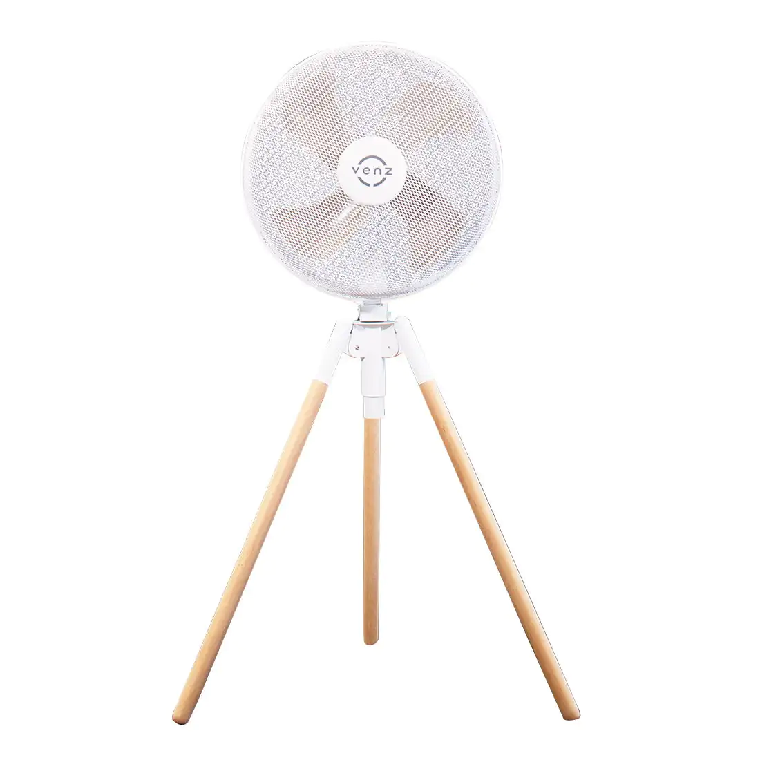พัดลม Venz รุ่น F0FWS18 พัดลมไม้ 3 ขา 18" สีขาว-02