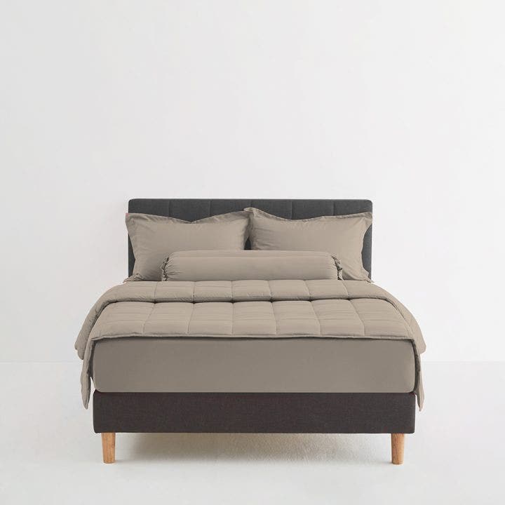 Lotus ผ้าปู6ฟุต5ชิ้นพร้อมผ้านวม100x90 รุ่น ATTITUDE ลาย LAT-BEIGE 02