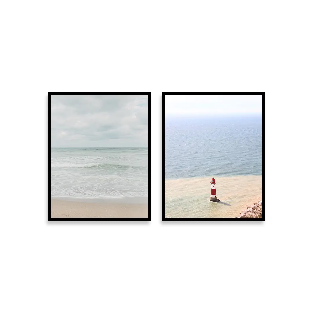 Pennello รูปแต่งบ้านพร้อมกรอบ LOVE SEA  Set 2 รูป