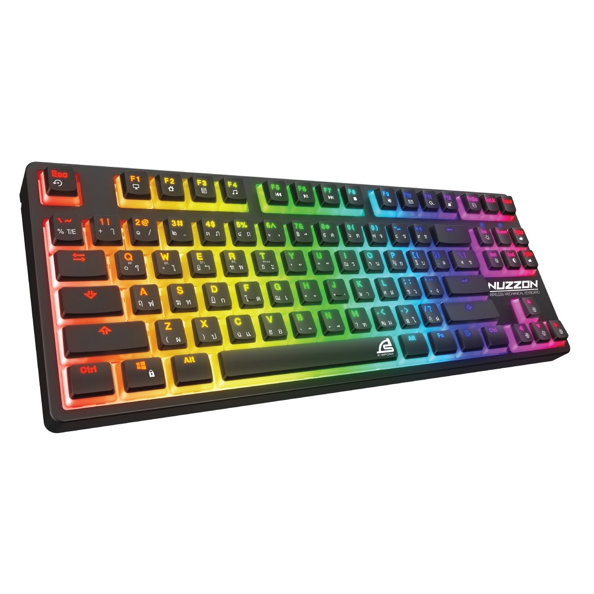 คีย์บอร์ดเกมมิ่ง SIGNO NUZZON KB-751BLK B สีดำ (Optical Blue Switch)