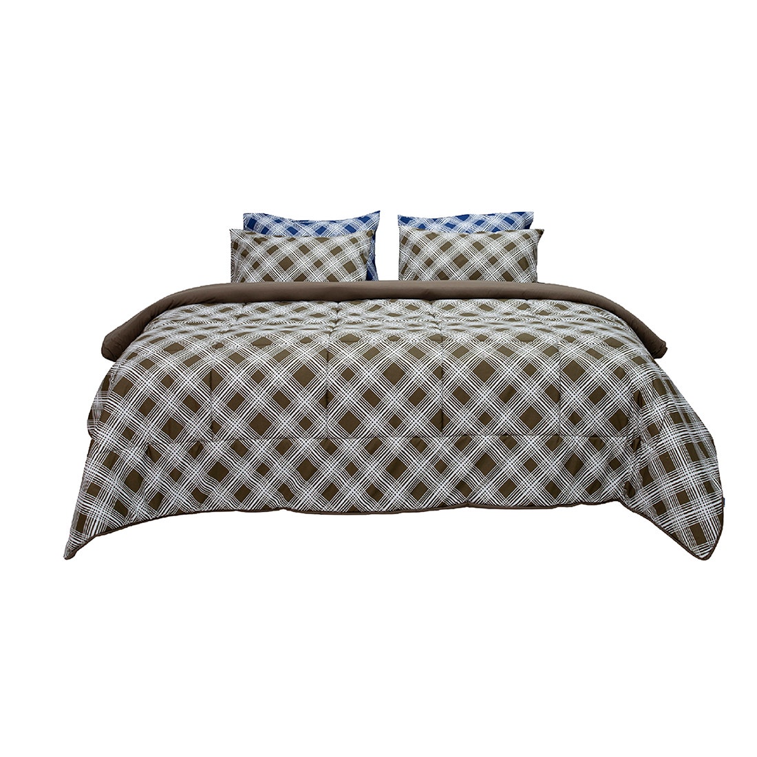 ชุดเครื่องนอน 6 ฟุต 6 ชิ้น PICASSO BASIC ลาย MILAN BROWN 02