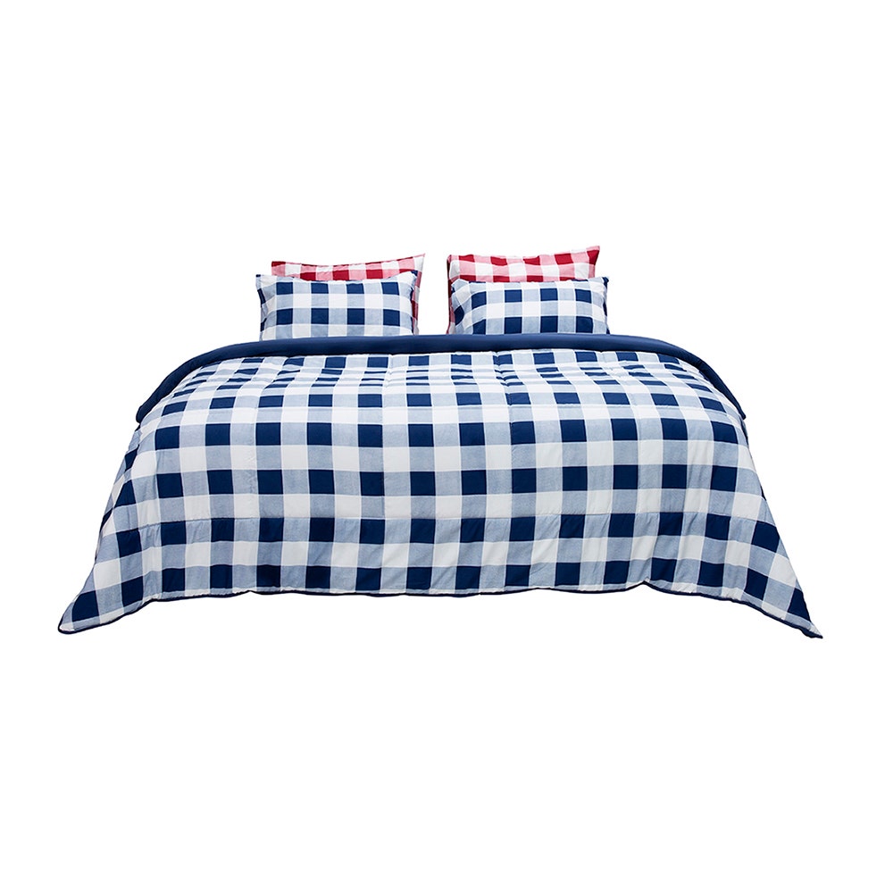 ชุดเครื่องนอน 6 ฟุต 6 ชิ้น PICASSO BASIC ลาย NAVY BLUE 02