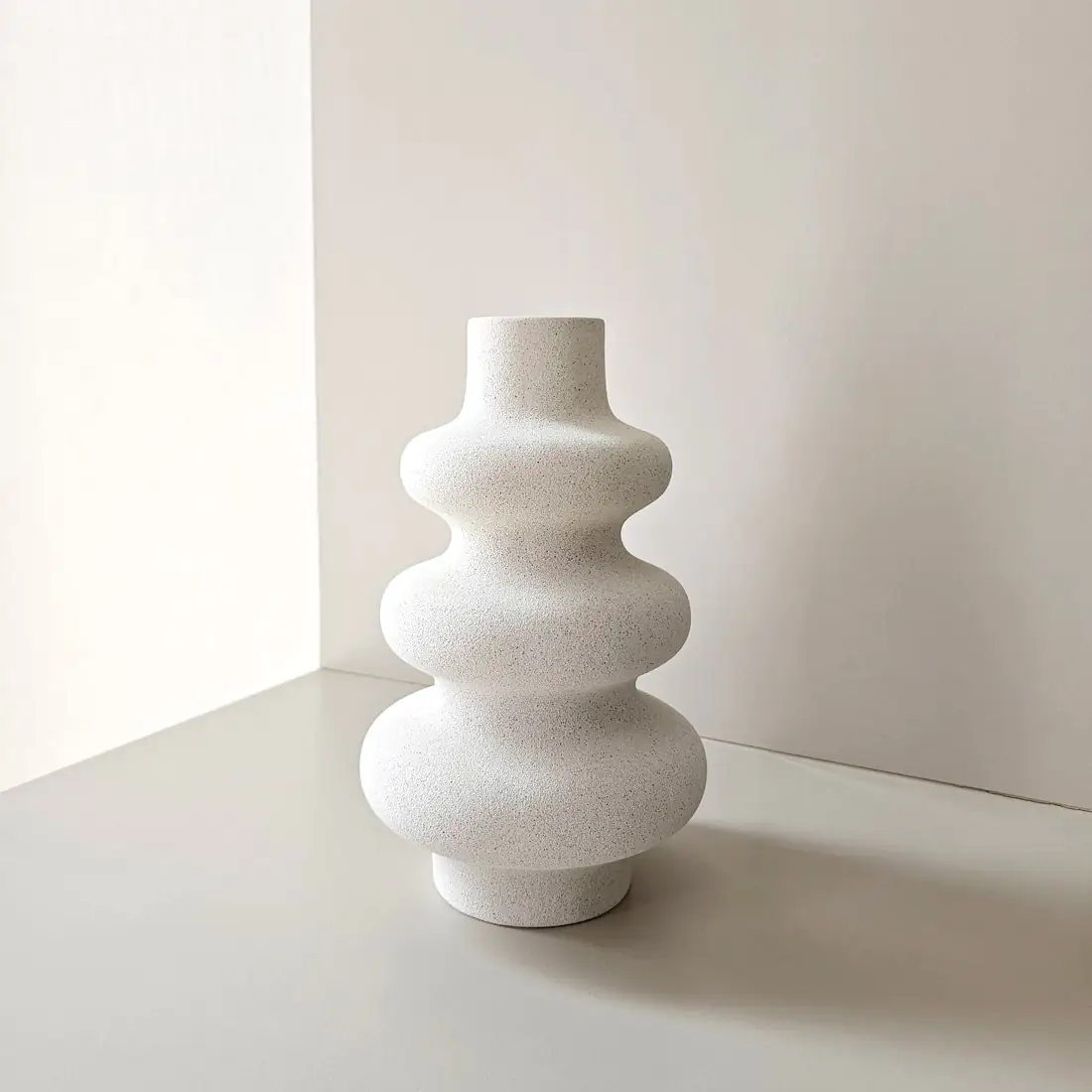 Storehaus Vase#VA0079/White/14.5x14.5x21.5ซม.-1