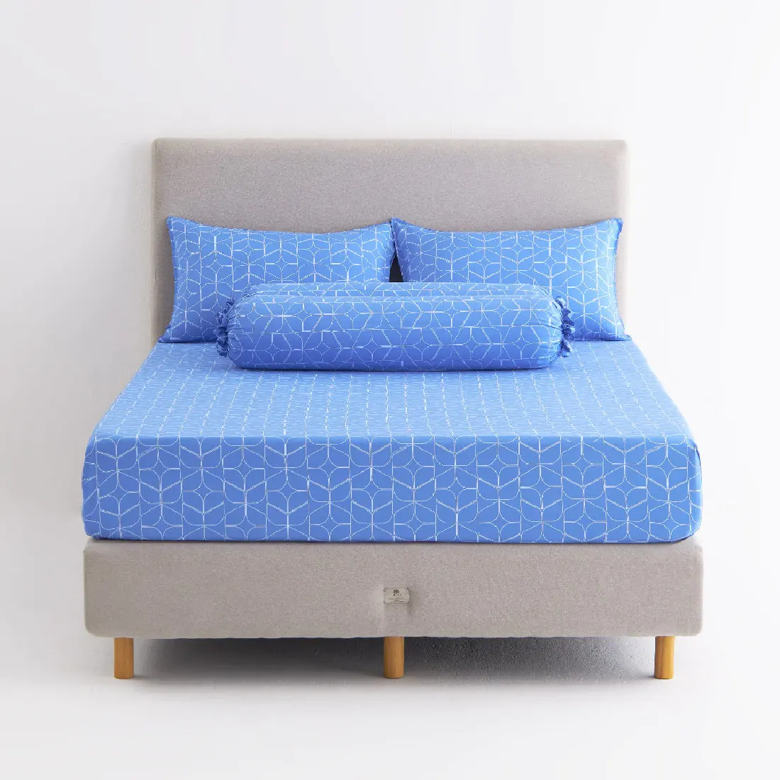ชุดผ้าปูที่นอน Dunlopillo รุ่น LONDON BLUE : DL-LB-02 ขนาด 5ฟุต(5ชิ้น)