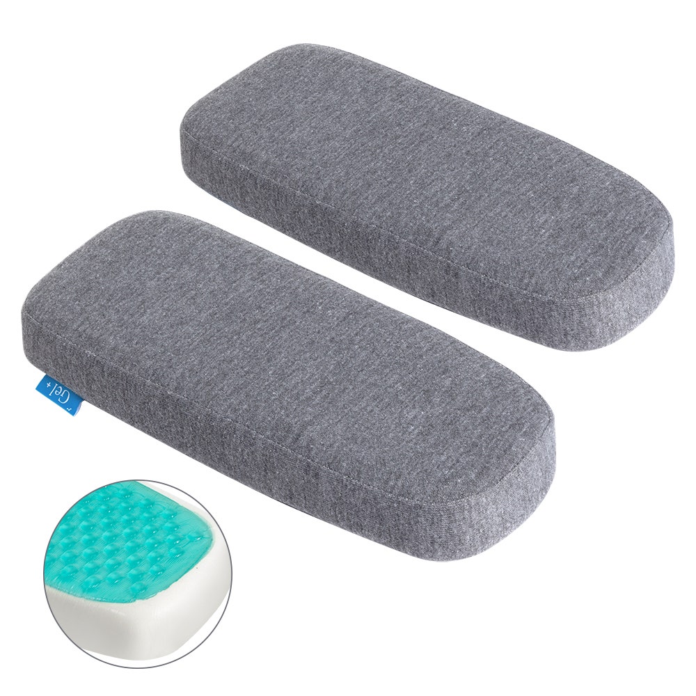 Ergopixel Cooling Armrest Cushions PRO (1Set) DARK-GRAY (EP-ARMPRO-DARK-GY) เออร์โกพิกเซล ที่วางแขนแบบเจล รุ่น PRO ช่วยเพิ่มความนุ่มสบายให้กับแขนเก้าอี้ สีดำเทา (1คู่)-1