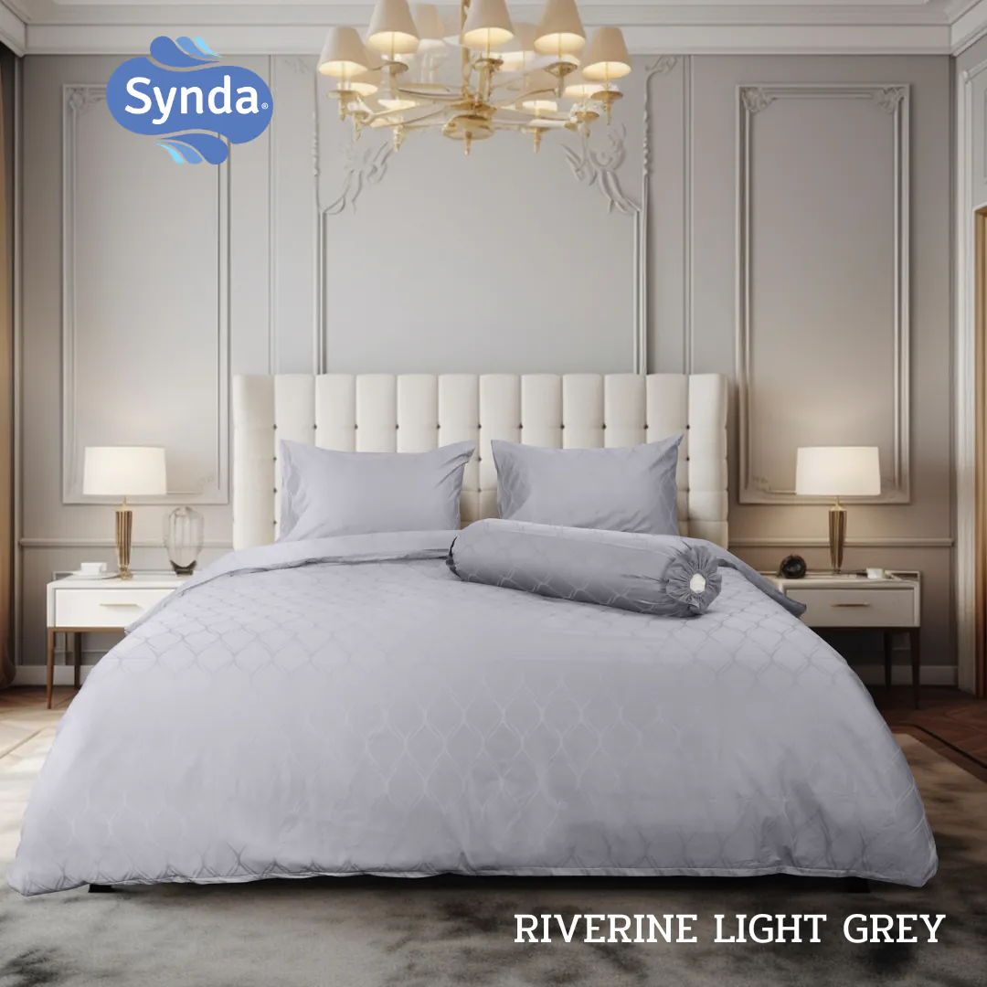 SYNDA ชุดผ้าปูที่นอน 2 ชิ้น 3.5 ฟุต รุ่น RIVERINE LIGHT GREY