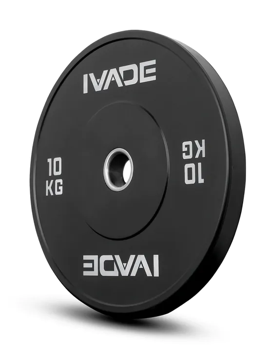 IVADE แผ่นน้ำหนัก 10 กิโล x 2 แผ่น BLACK BUMPER (รูขนาด 2 นิ้ว) รุ่น MD 03