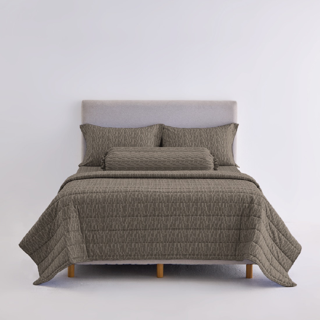 ชุดผ้าปูที่นอนพร้อมผ้านวม ELLE DECOR รุ่น PARIS SIMPLICITE - PALMIER ขนาด 6ฟุต 6ชิ้น