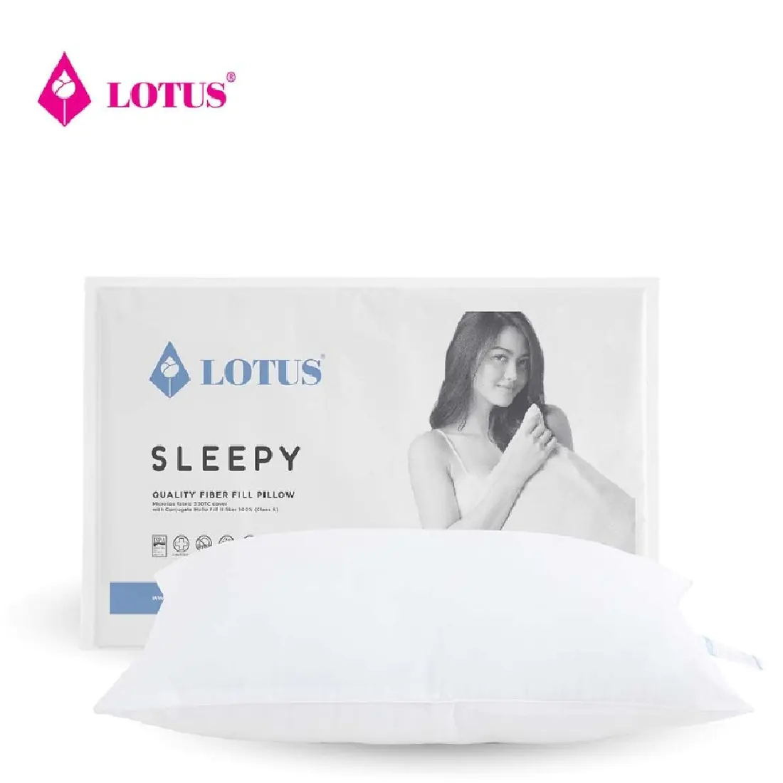 หมอนหนุนใยสังเคราะห์ LOTUS รุ่น Sleepy
