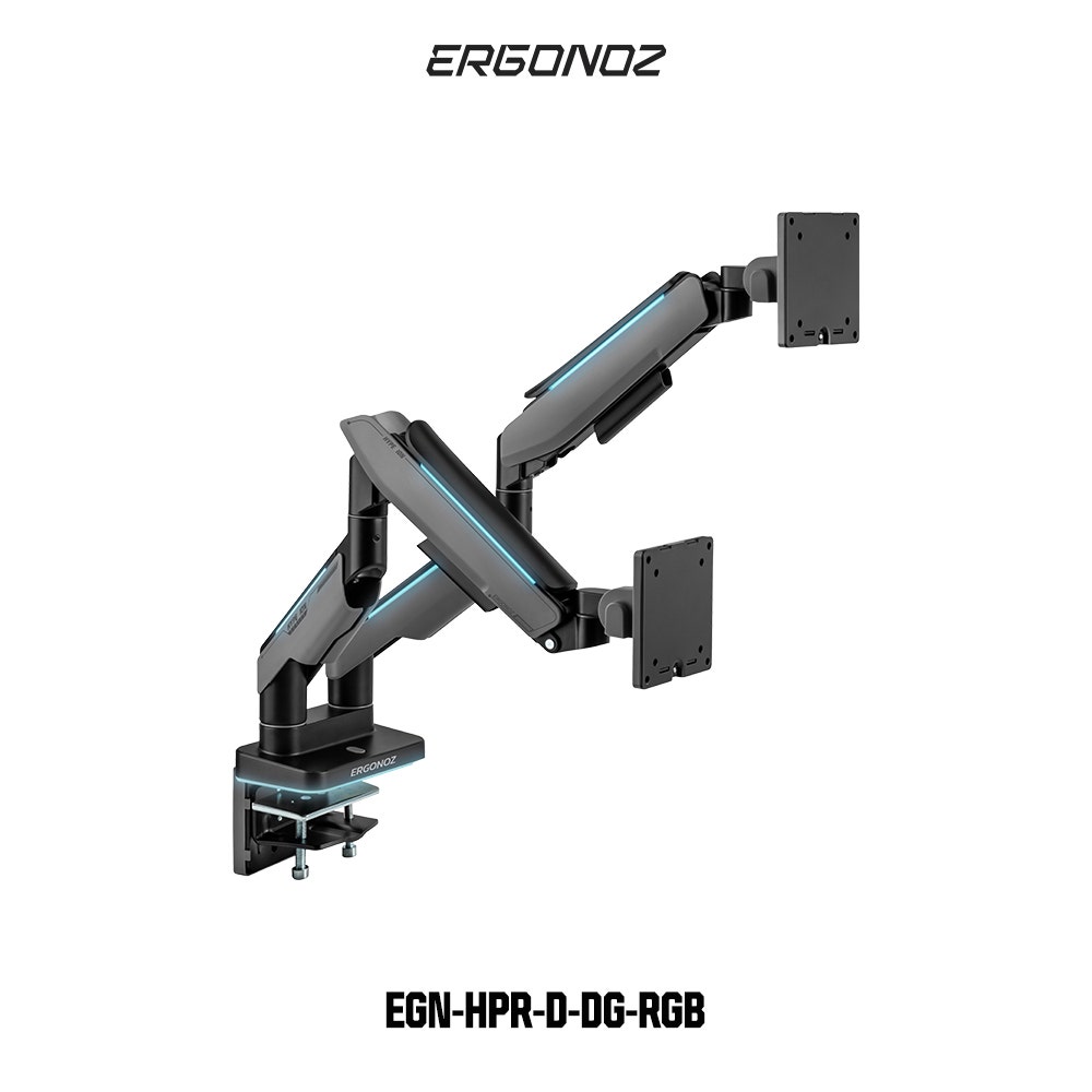 Ergonoz แขนจับจอ รุ่น Hyperion Twin RGB