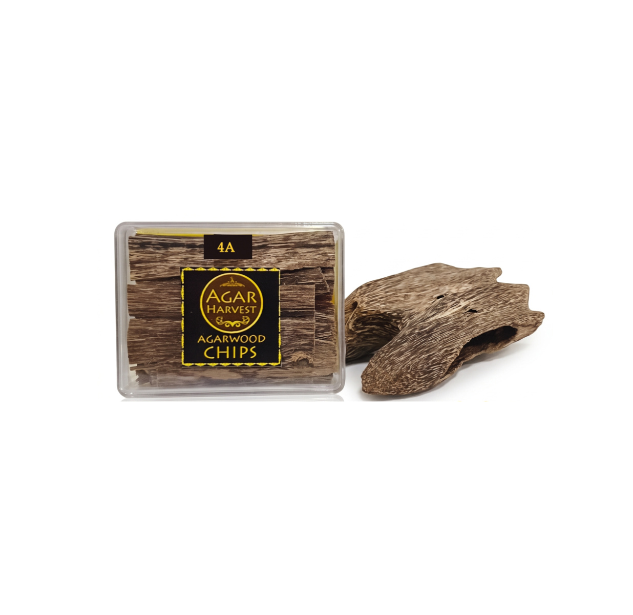 AgarHarvest  Agarwood Chips ชิ้นไม้กฤษณา ไม้หอมแท้ (4A) 10g.
