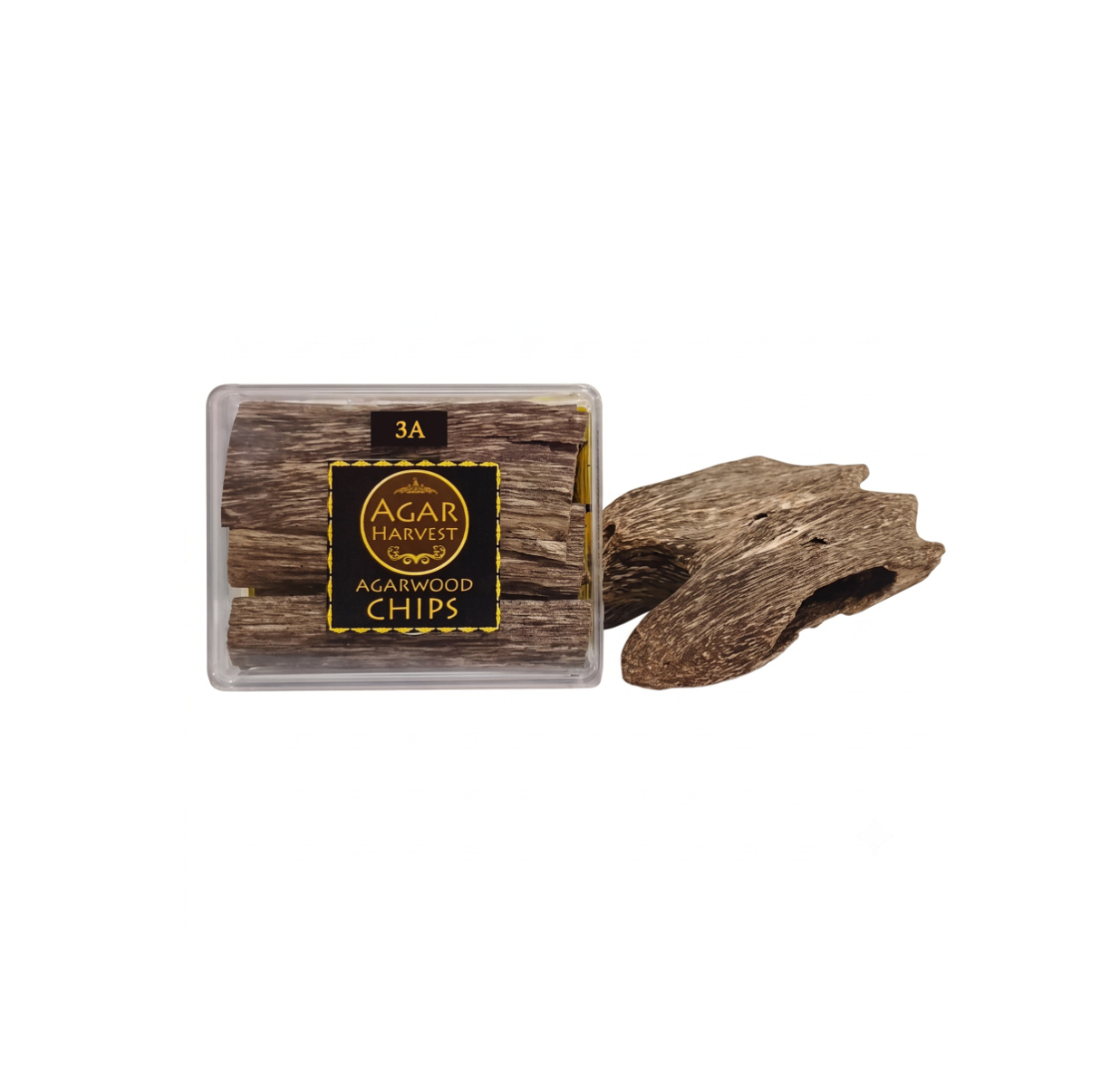 AgarHarvest  Agarwood Chips ชิ้นไม้กฤษณา ไม้หอมแท้ (3A) 10g.