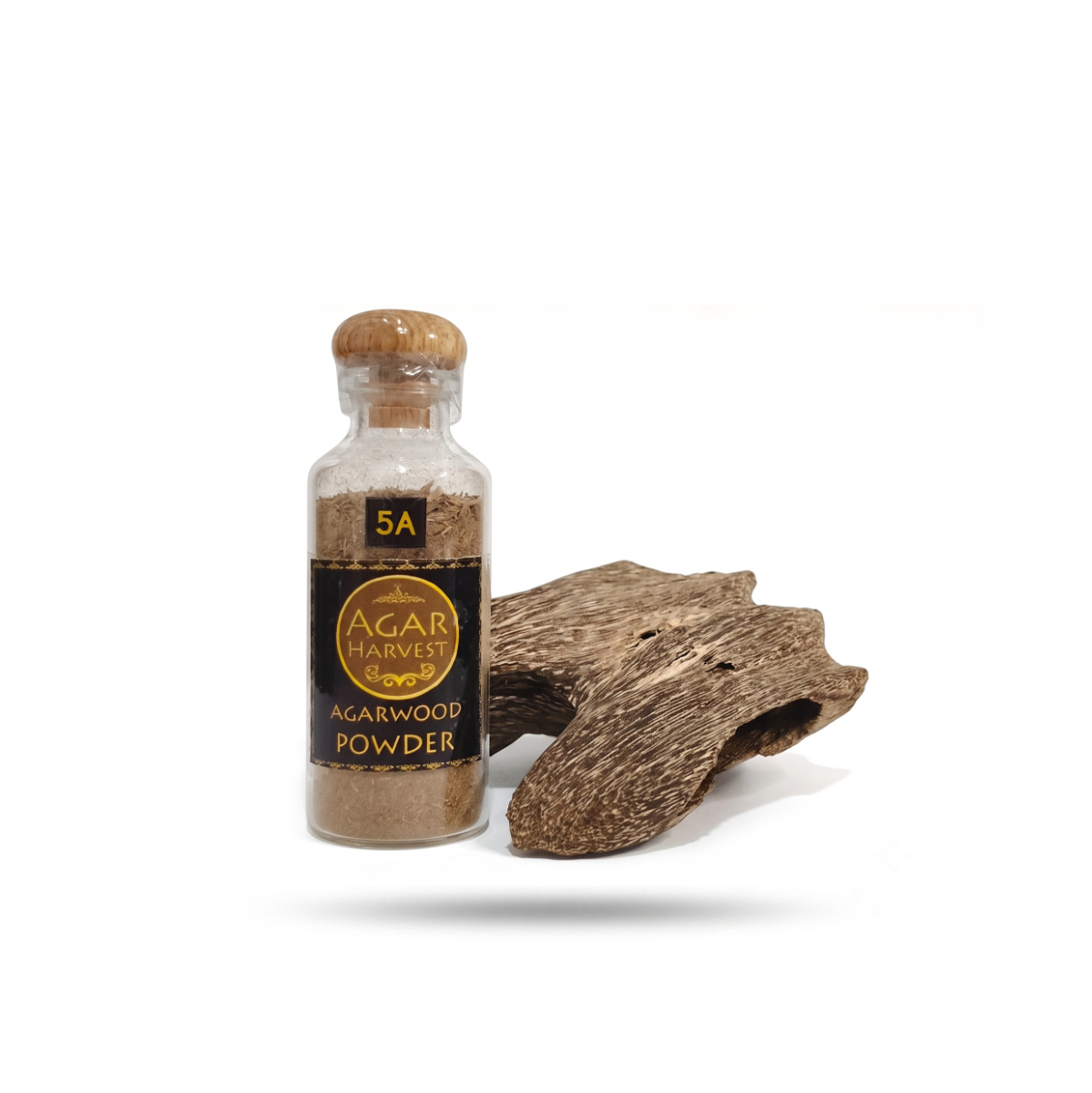 AgarHarvest Agarwood Powder ผงไม้กฤษณาบด ไม้หอมแท้ (5A) 12g.