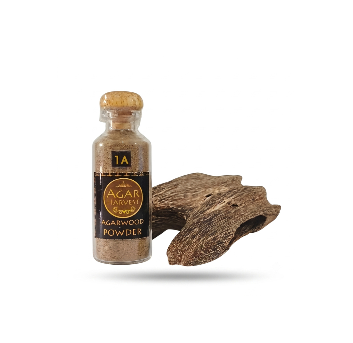 AgarHarvest Agarwood Powder ผงไม้กฤษณาบด ไม้หอมแท้ (1A) 12g