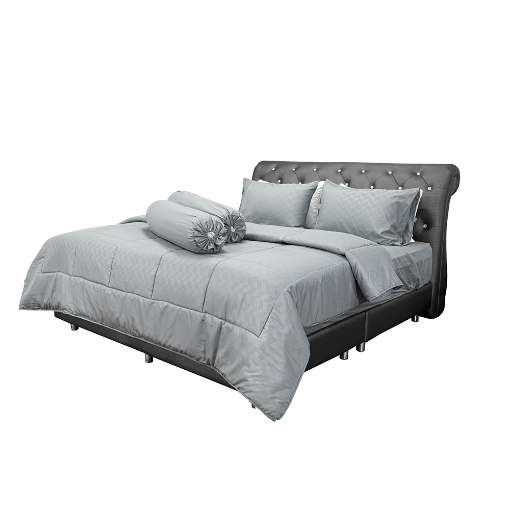 ชุดเครื่องนอน 5 ฟุต 6 ชิ้น PICASSO BASIC GREY (SWEET) 02