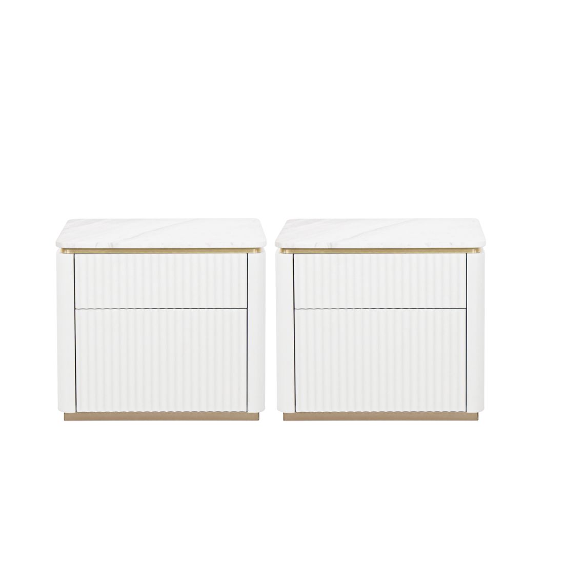 ตู้ข้างเตียง ขนาด 60 ซม. รุ่น Galar 2 ชิ้น สีขาว 04