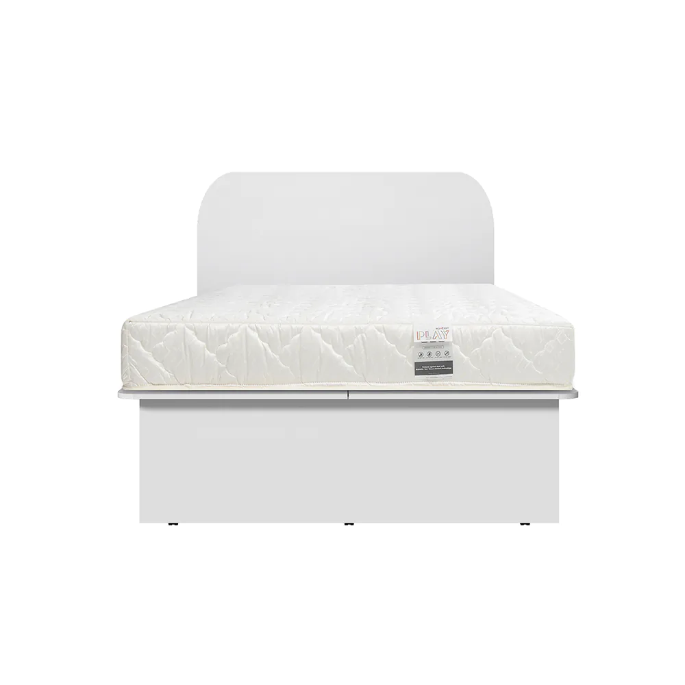 เตียง 3.5F+ที่นอน KC-PLAY รุ่น EMMI สีขาว1