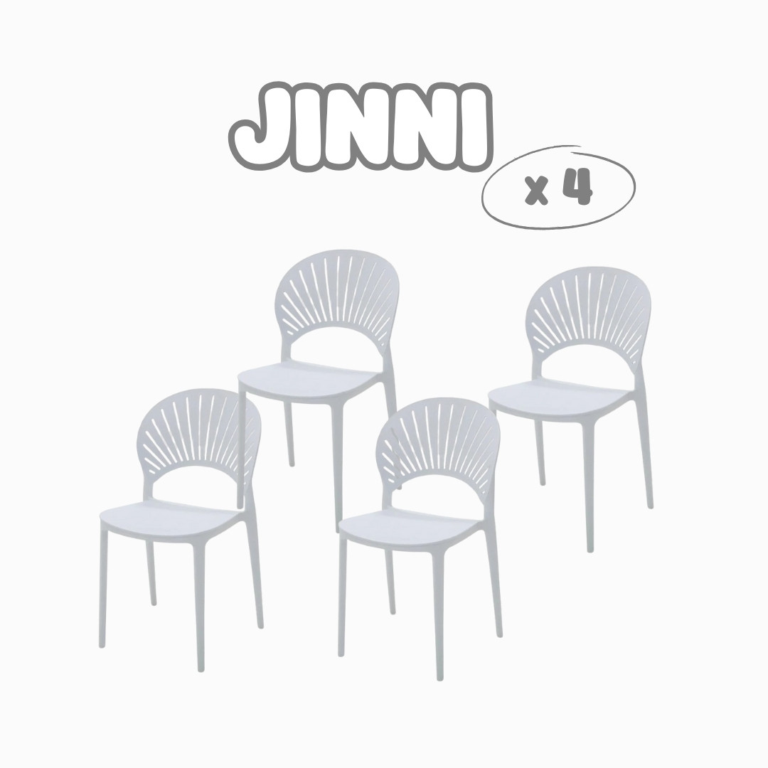 ชุดเก้าอี้ รุ่น JINNI สีขาว 05
