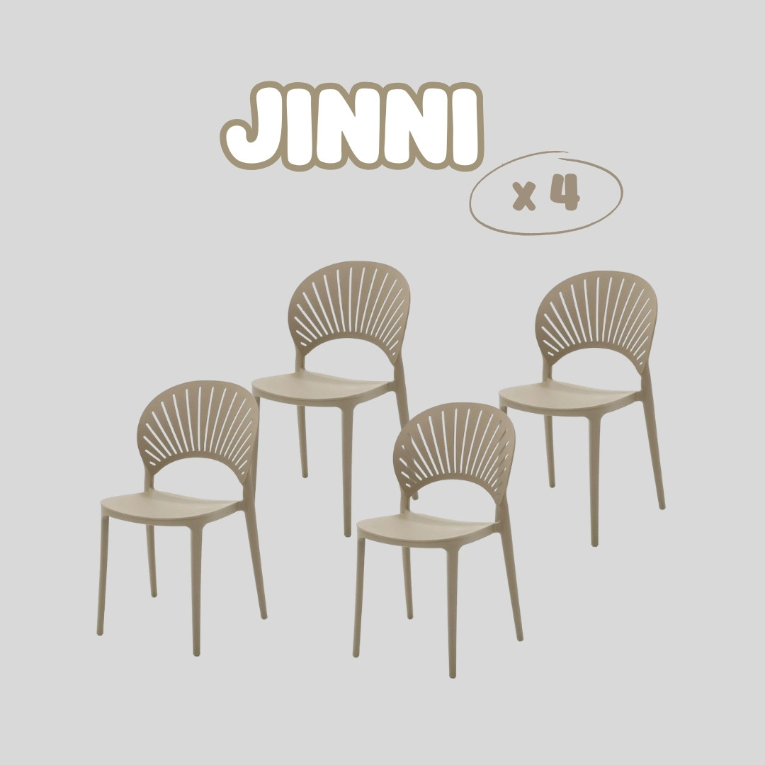 ชุดเก้าอี้ รุ่น JINNI สีครีม 06
