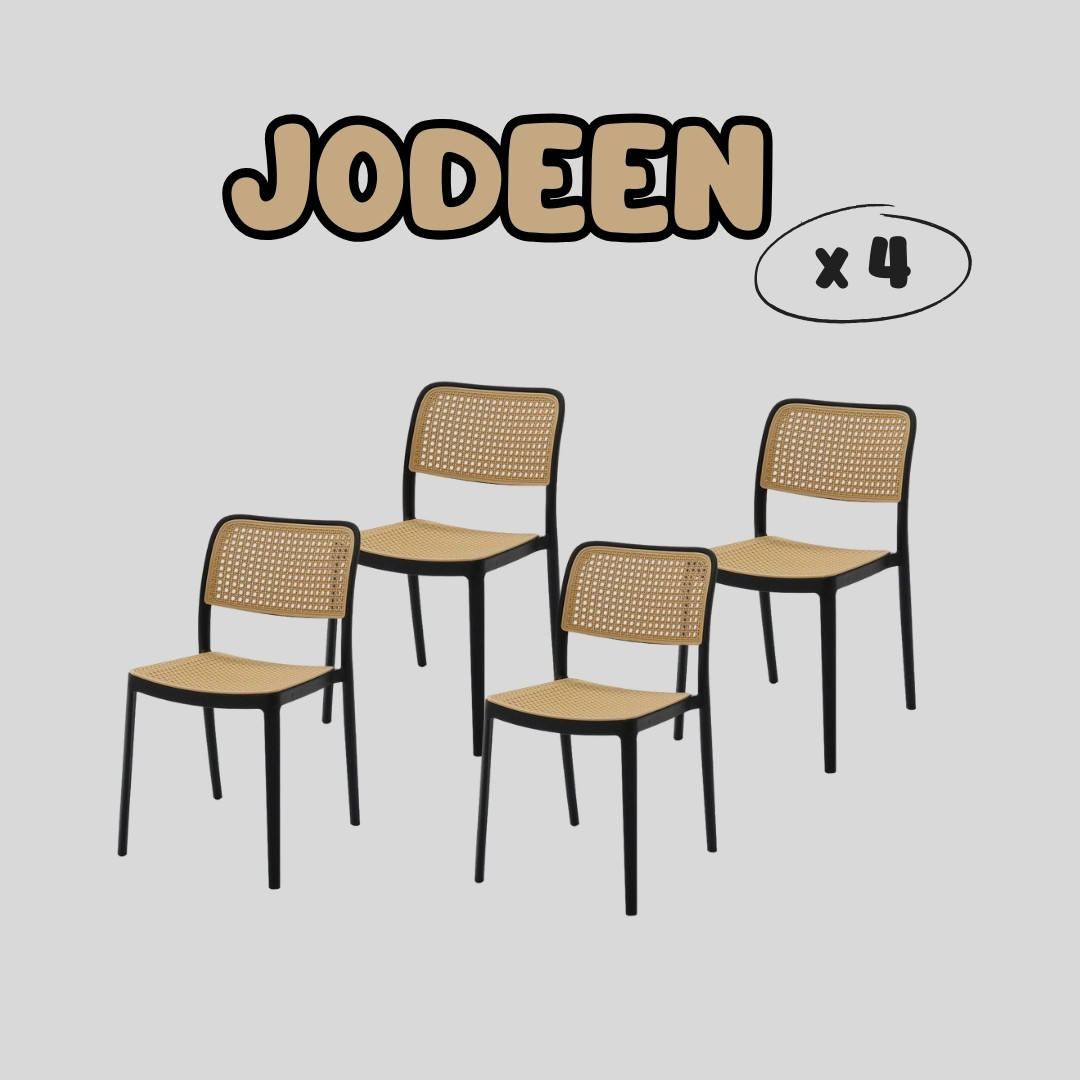 ชุดเก้าอี้ รุ่น JODEEN สีดำ หวายเทียม 05